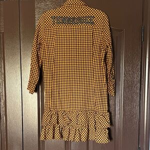 University of Tennessee Orange and Black Gingham Dress with Ruffle Hem